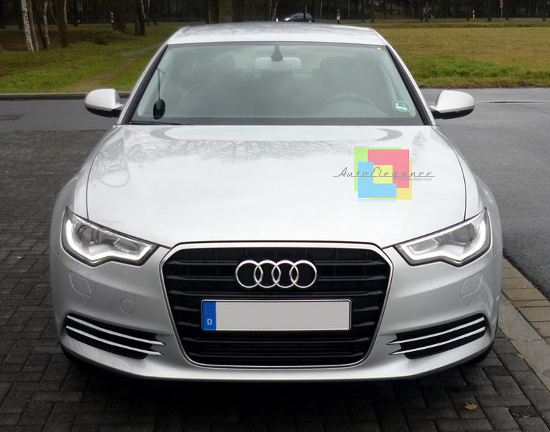 FOG LIGHT GRILLS CHROME PROFILE AUDI A6 4G C7 2011-2014 SPORTY DESIGN .-