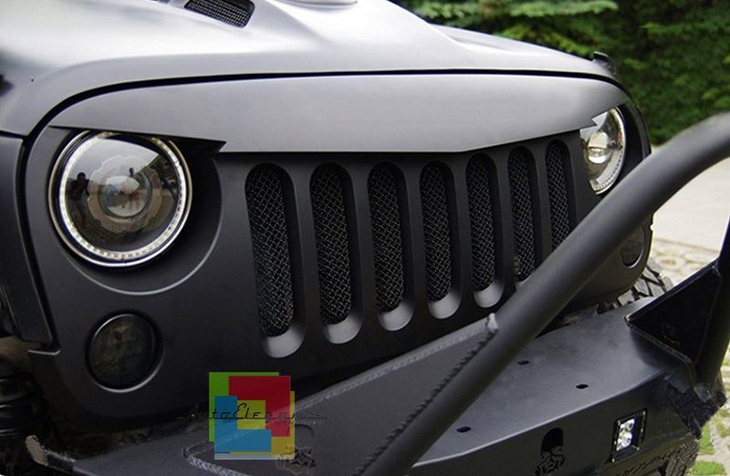 GRIGLIA ANTERIORE NERA OPCAO Jeep Wrangler JK Rubicon JK 07-17 DESIGN ANGRY BIRD