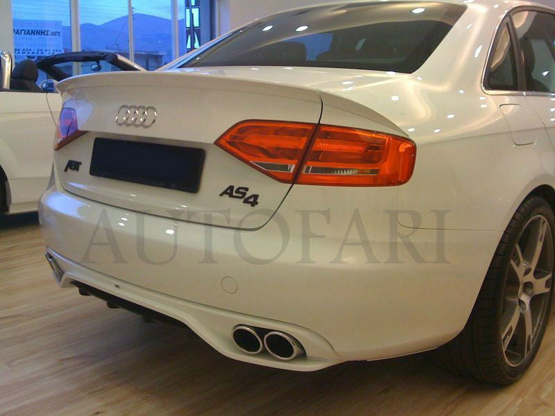 DIFFUSORE POSTERIORE + KIT TERMINALI PER AUDI A4 B8 8K 2008-2012 LOOK RS4