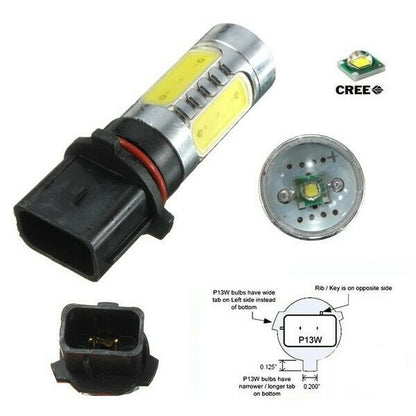 2x Lampada Auto 12W HID P13W CREE  AUDI Q5 LED Lampadina FARO ALOGENO AUTOELEGANCERICAMBI