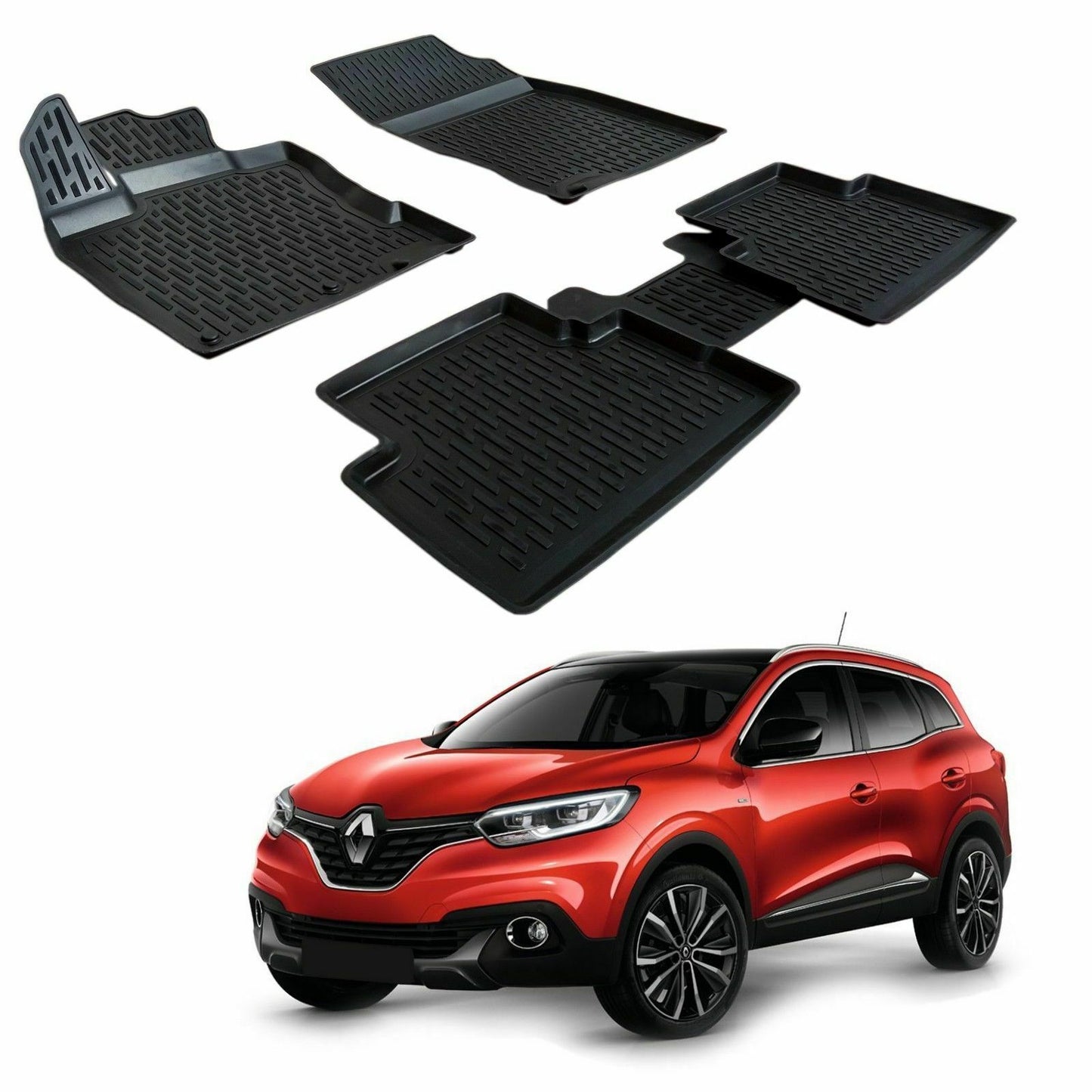 RENAULT KADJAR 2015+ RUBBER CAR MATS - TOP QUALITY MATS -1