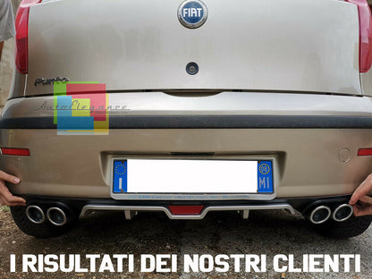 SOTTO PARAURTI POSTERIORE PER FIAT PUNTO 99-12 DIFFUSORE QUATTRO TERMINALI ABS -