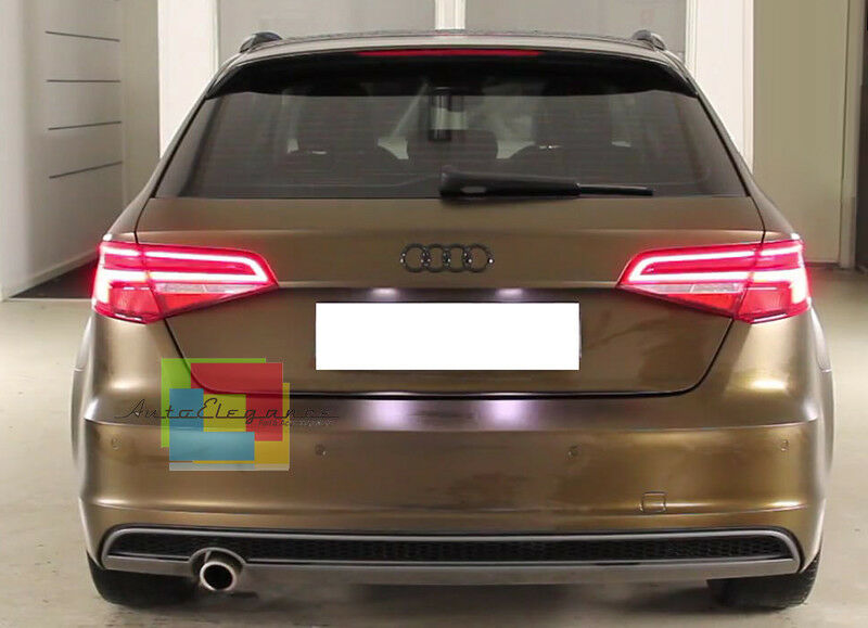 AUDI A3 8V 2012+ TERMINALE DI SCARICO SINGOLO CROMATO ACCIAIO INOX LOOK SLINE AUTOELEGANCERICAMBI