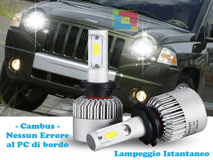 LAMPADE ABBAGLIANTI ANABBAGLIANTI LED JEEP COMPASS 06-10 ISTANTANEO CREE