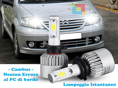 LAMPADE ABBAGLIANTI LED CITRO&Euml;N C3 2002-2010 LAMPEGGIO ISTANTANEO 6000K CREE ---