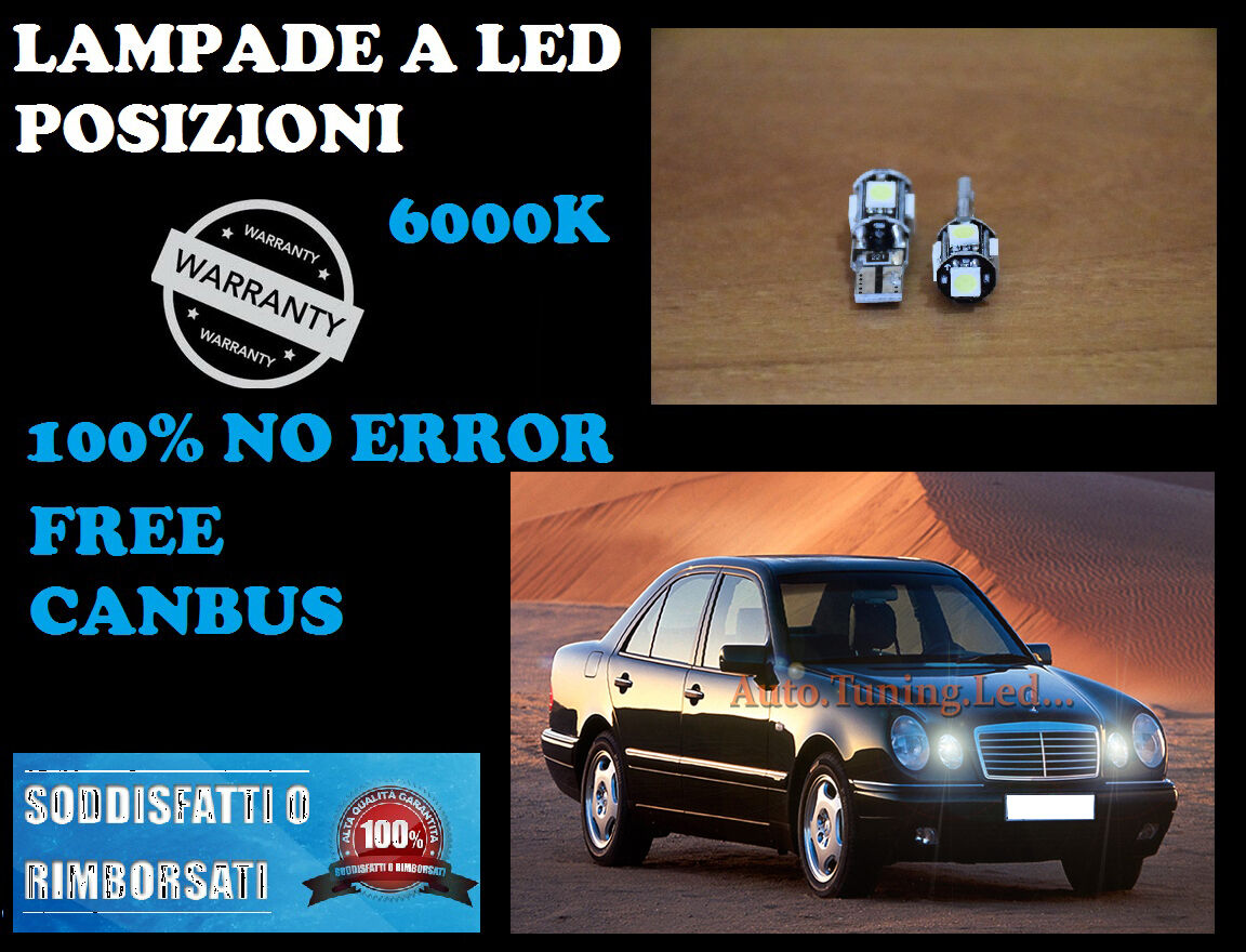 COPPIA LUCI POSIZIONI MERCEDES W210 95-02 CANBUS H6W BIANCO GHIACCIO + AUTOELEGANCERICAMBI