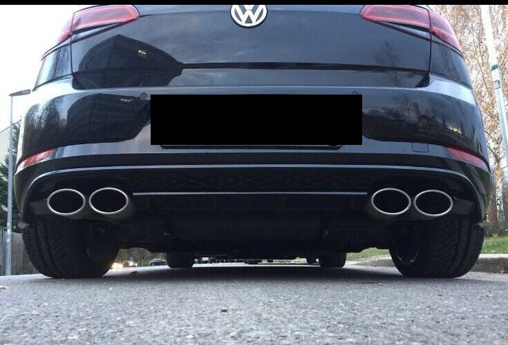 COPPIA TERMINALI DI SCARICO VW GOLF 7 VII CROMATI LOOK INOX RLINE AUTOELEGANCERICAMBI
