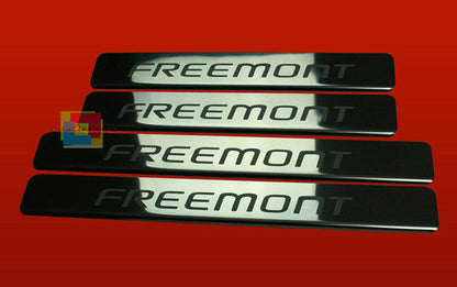 FIAT FREEMONT 2011 ONWARDS CHROME ADHESIVE DOOR SILL SPORTS LOOK 4 PIECES