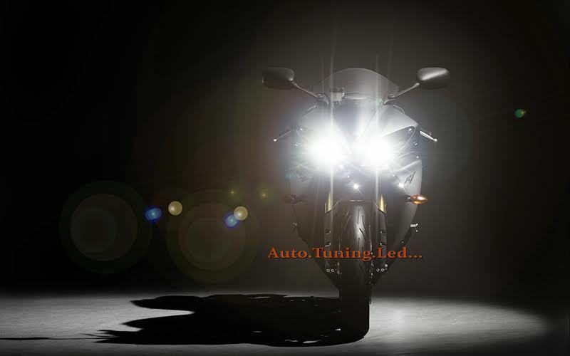 XENON CREE LED 6000K MOTORCYCLE YAMAHA R1 LOW BEAM + HIGH BEAM H7 + H7
