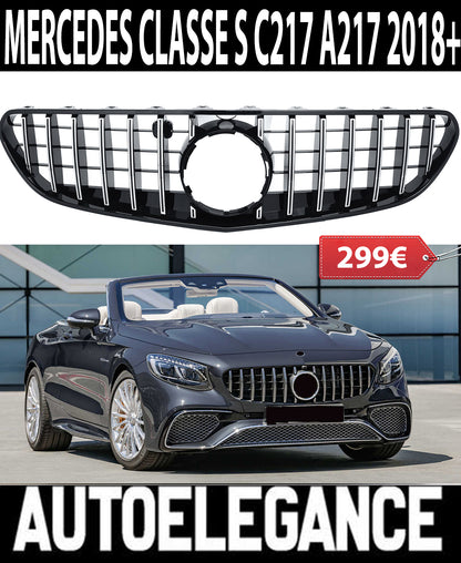 FRONT GRILLE MERCEDES S-CLASS C217 A217 2018+ AMG MASK SATIN