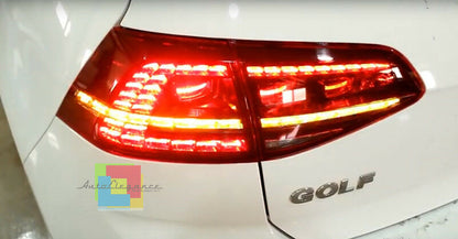 VW GOLF 7 VII DAL 2012 IN POI COPPIA FARI POSTERIORI FRECCIA LED DESIGN GTI .-