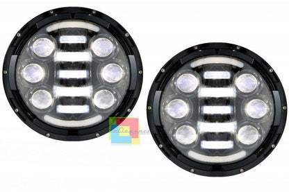 JEEP CJ-7 CJ-8 FARI ANTERIORI FULL LED CON LUCI DIURNE CREE LED