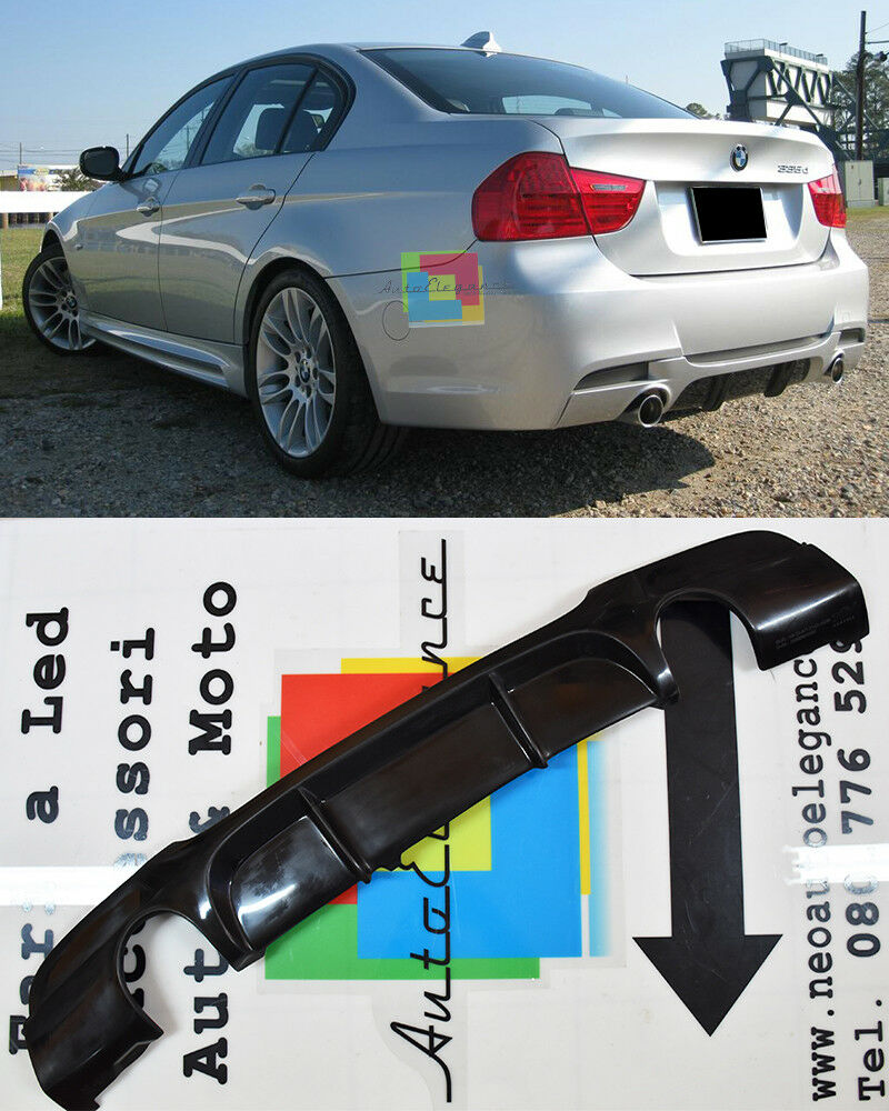 SPOILER DIFFUSORE POSTERIORE SOTTO PARAURTI BMW SERIE 3 E90 E91 2005-2011 .-