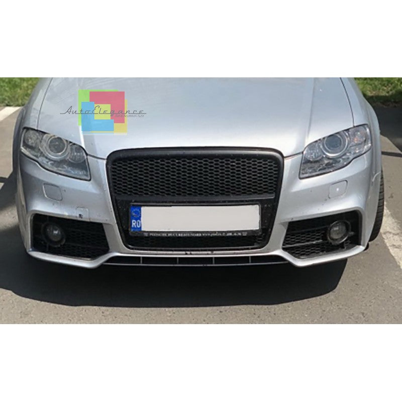 AUDI A4 B7 2004-2007 PARAURTI ANTERIORE COMPLETO + GRIGLIA ANTERIORE LOOK RS4 AUTOELEGANCERICAMBI