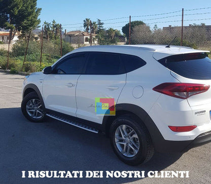 PEDANE LATERALI DESIGN SPORTIVO SOTTO PORTA ACCIAIO HYUNDAI TUCSON TLE 2015+