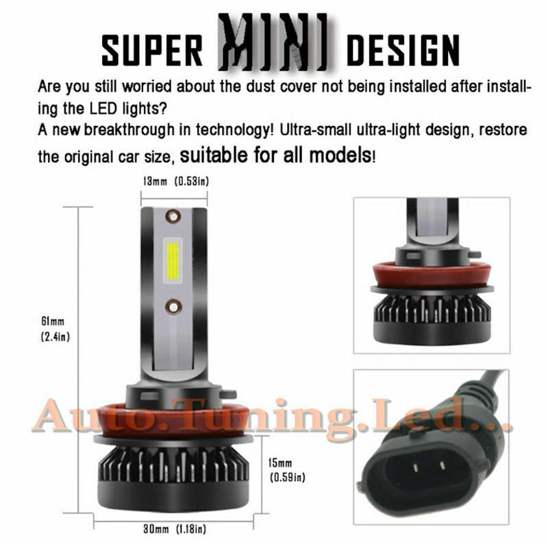 YAMAHA T-MAX 530 LAMPADE LED H11 6000K CANBUS 9000LM ANABBAGLIANTI ABBAGLIANTI