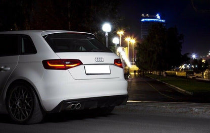 SOTTO PARAURTI AUDI A3 8V SPORTBACK 2012-2015 DIFFUSORE RS3 ABS - NERO LUCIDO