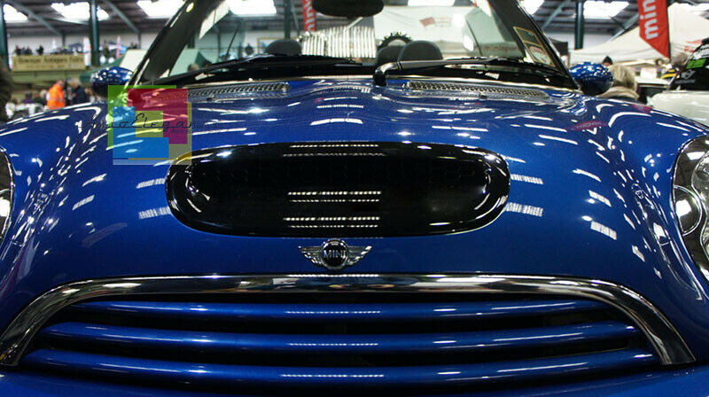 HOOD AIR INTAKE FOR GLOSS BLACK MINI COOPER R55 R56 R57 06-13 HONEYCOMB