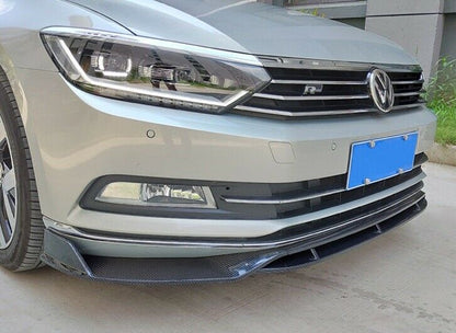SPLITTER VW PASSAT B8 2016+ LAMA SOTTO PARAURTI ANTERIORE SPORTIVO CARBON LOOK