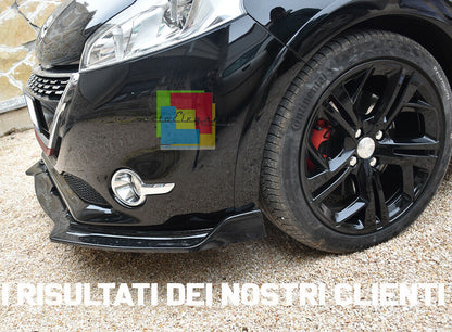 LAMA SOTTO PARAURTI ANTERIORE PEUGEOT 208 ABS LOOK SPORTIVO NERO LIP SPOILER