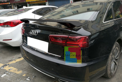 REAR SPOILER ON THE HOOD AUDI A6 C7 SALOON LOOK RS6 S6 ABS BLACK