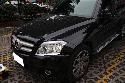 MERCEDES GLK X204 2008-2012 FARI ANTERIORI CROMATI POSIZIONE LED LENTICOLARI