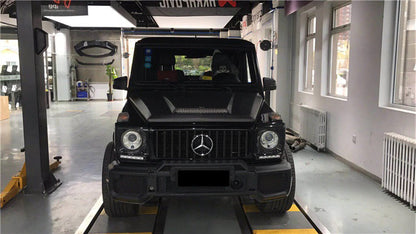 MERCEDES CLASSE G W463 1990-2014 GRIGLIA ANTERIORE AMG CALANDRA PROFILI NERI