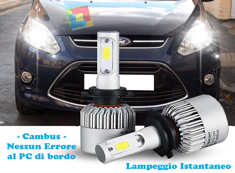 FORD C MAX 2010+ LED LOW BEAM HEADLIGHTS INSTANT FLASH 6000K