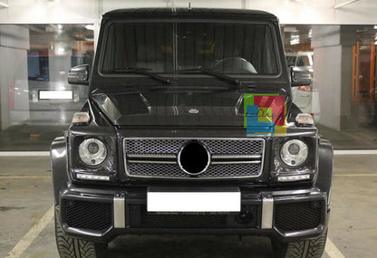 GRIGLIA ANTERIORE MERCEDES G W463 1990-2010 MASCHERINA AMG INTERNO CROMATO .-