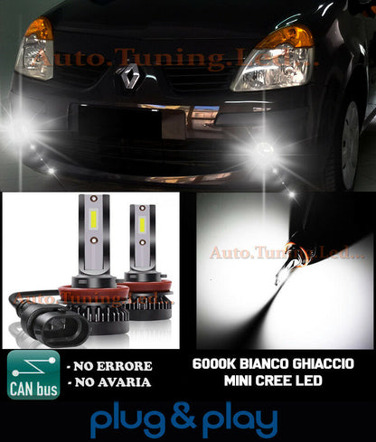 CREE LED FOG LIGHTS RENAULT MODUS CAMBUS ICE WHITE 8000LM
