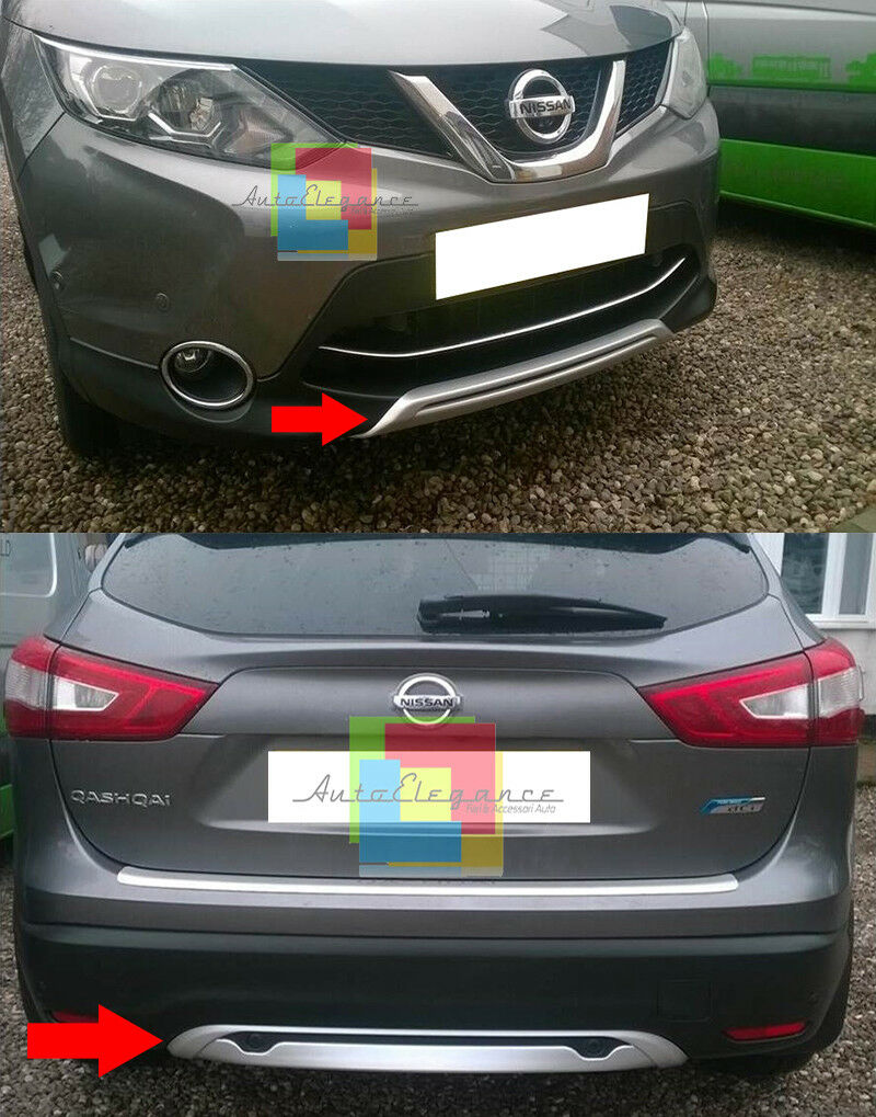 SPOILER SOTTO PARAURTI ANTERIORE + POSTERIORE PER NISSAN QASHQAI J11 DAL 2014+