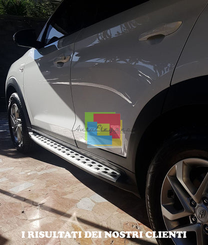 PEDANE LATERALI DESIGN SPORTIVO SOTTO PORTA ACCIAIO HYUNDAI TUCSON TLE 2015+