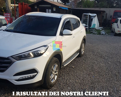PEDANE LATERALI DESIGN SPORTIVO SOTTO PORTA ACCIAIO HYUNDAI TUCSON TLE 2015+