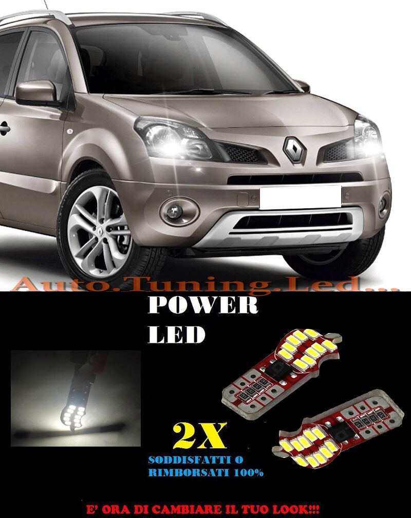 LUCI POSIZIONE RENAULT KOLEOS CANBUS T10 BIANCO 20 LED SUPER QUALITA