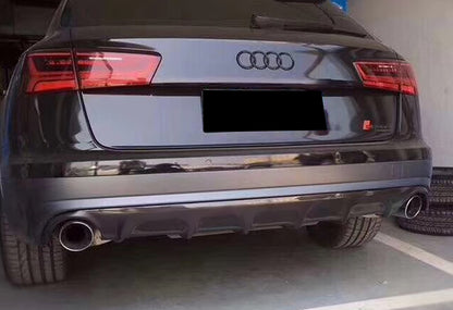 DIFFUSORE LOOK S6 RS6 AUDI A6 C7 4G 2011-2014 AVANT BERLINA SPOILER POSTERIORE