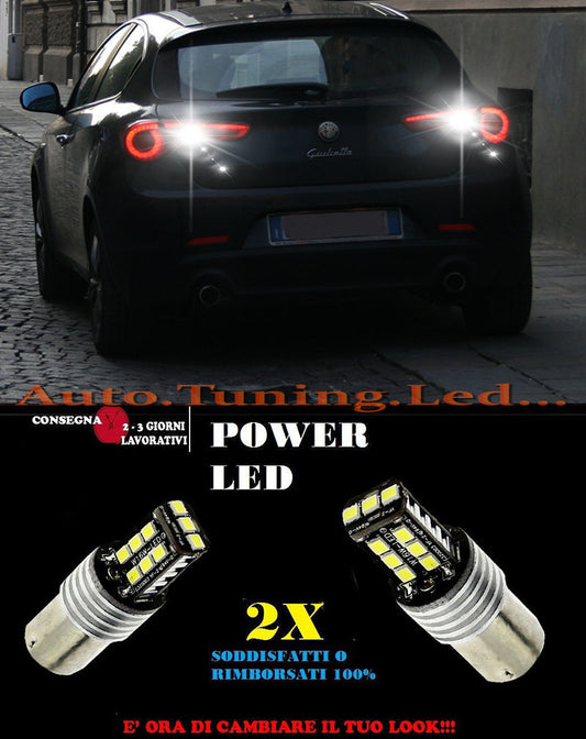 ALFA ROMEO GIULIETTA 6000K LAMPADE RETROMARCIA A LED P21W BA15 AUTOELEGANCERICAMBI