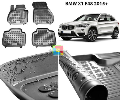 BMW X1 F48 DAL 2015 IN POI TAPPETINI AUTO IN GOMMA - TAPPETI TOP QUALITA -1 AUTOELEGANCERICAMBI