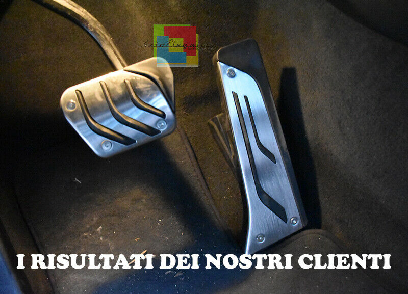 PEDALIERA CAMBIO AUTOMATICO BMW SERIE 1 F20 2011+ - INOX GOMMA ANTISCIVOLO