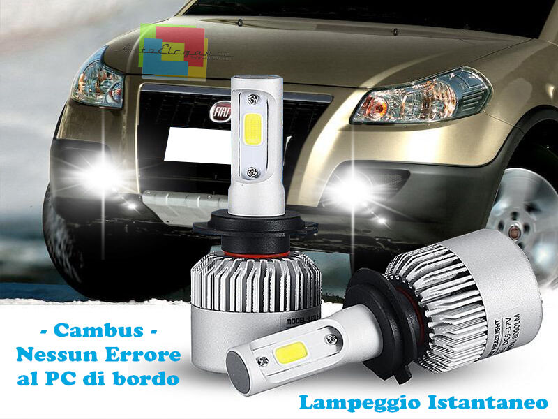 LAMPADE FENDINEBBIA A LED FIAT SEDICI CAMBUS BIANCO GHIACCIO CREE