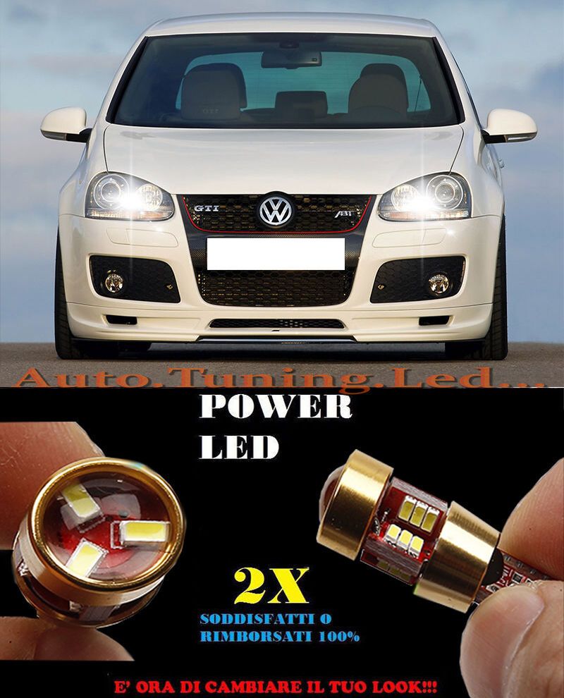 LUCI POSIZIONE VW GOLF 5 2003-2008 CANBUS T10 BIANCO 27 LED SUPER QUALITA