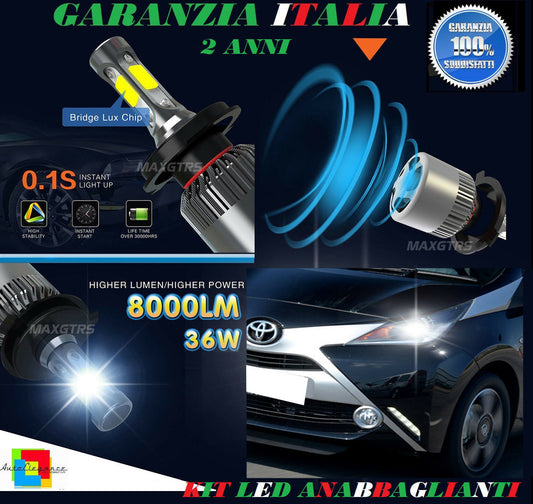 2x HIR2 9012 LAMPADE ANABBAGLIANTI TOYOTA AYGO 2014+ 36W LED ISTANTANEO 6000K AUTOELEGANCERICAMBI