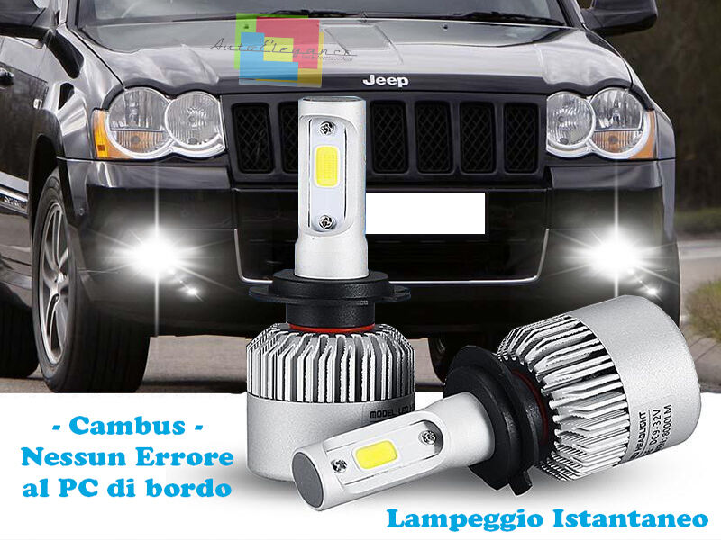 LAMPADE FENDINEBBIA A LED JEEP GRAND CHEROKEE 05-10 CAMBUS BIANCO GHIACCIO CREE