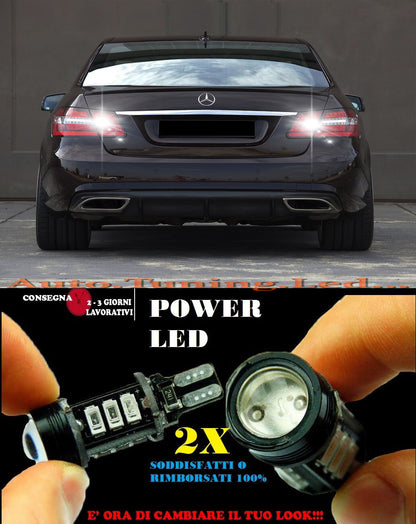 MERCEDES CLASSE E W212 6000K LAMPADE RETROMARCIA A LED T15 W16W CANBUS NO ERROR
