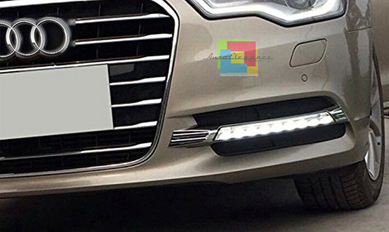 GRIGLIE FENDINEBBIA LUCI DIURNE LED PER AUDI A6 4G C7 2011-2014 CAMBUS DAYTIME