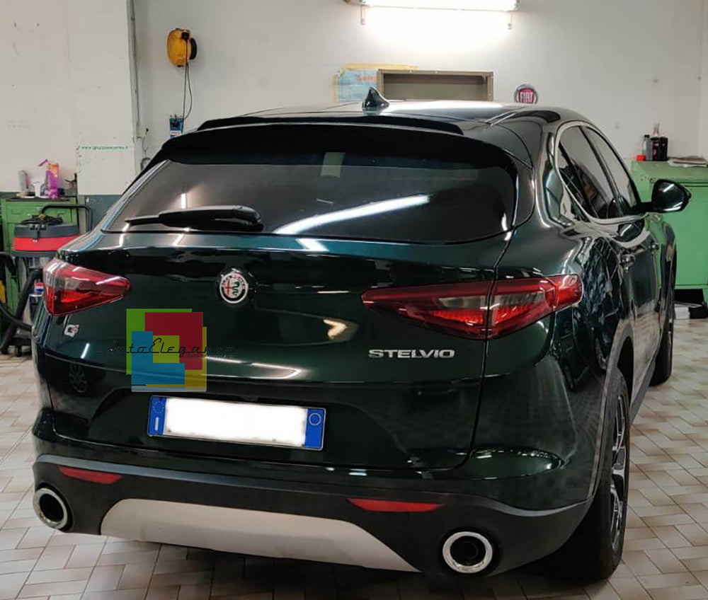 ALFA ROMEO STELVIO SPOILER POSTERIORE TETTO AGGIUNTIVA ALA NERO LUCIDO 0039 AUTOELEGANCERICAMBI