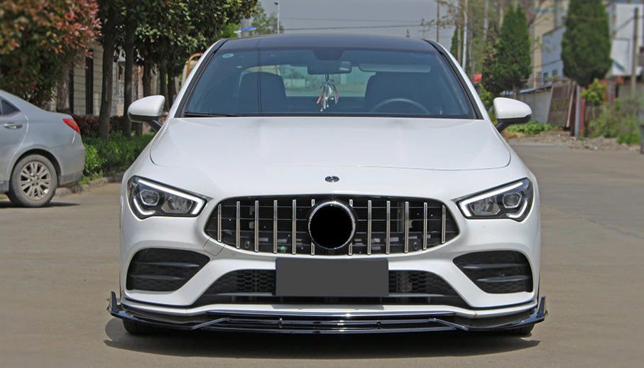 MERCEDES CLA W118 X118 AMG FRONT BUMPER SPLITTER GLOSS BLACK AMG LOOK