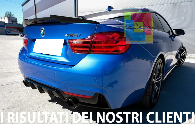 BMW SERIE 4 F32 2013+ SPOILER POSTERIORE SUL COFANO ABS LOOK M4 NERO LUCIDO AUTOELEGANCERICAMBI