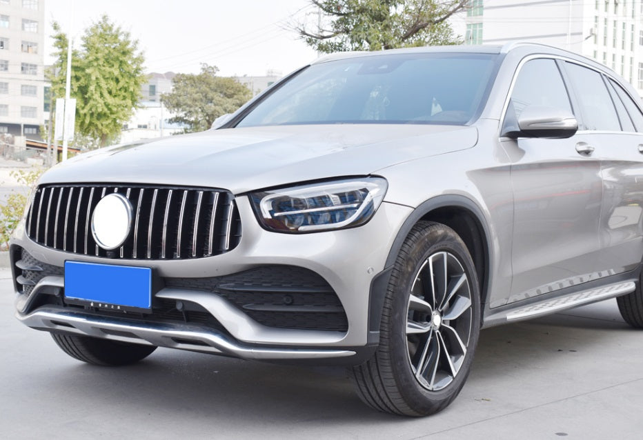 GRIGLIA ANTERIORE MERCEDES GLC C253 X253 2019+ FACELIFT PROFILI SATINATI.