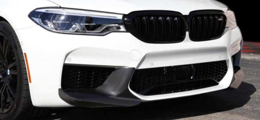 BMW 5 SERIES G30 G31 2015+ FRONT BUMPER SPLITTER GLOSSY BLACK MUSTACHE