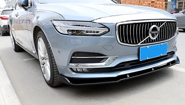 VOLVO S90 II 2016+SOTTO PARAURTI ANTERIORE ABS NERO LUCIDO SPLITTER